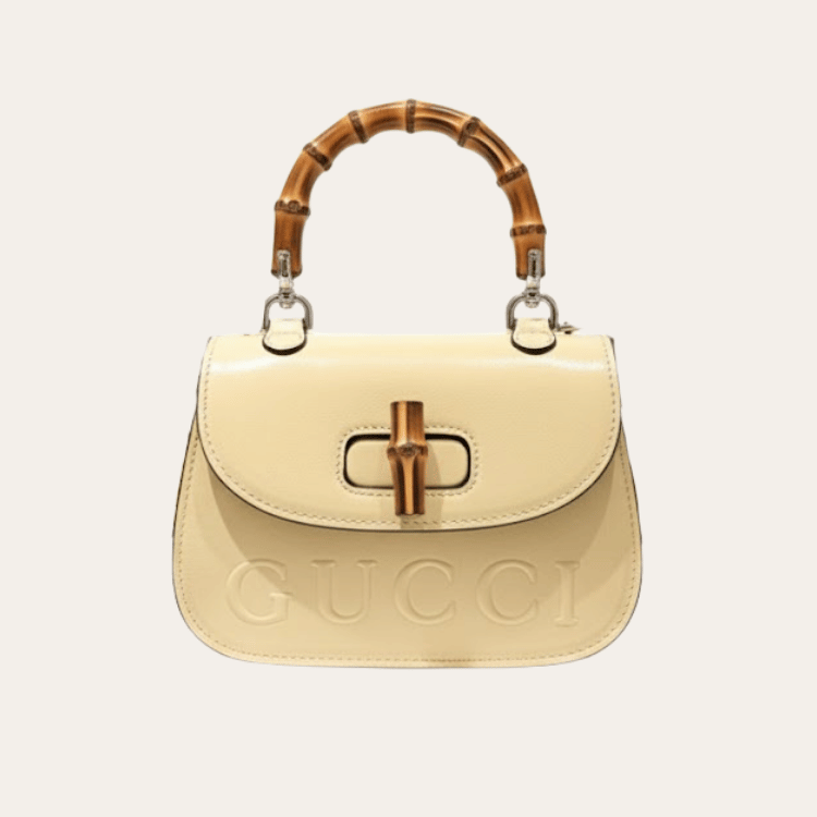 Gucci Bamboo 1947 Mini Top Handle Bag Cream 7.1 Inches 786482 AADJQ 9589