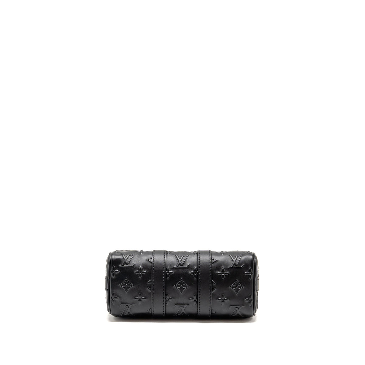 LOUIS VUITTON KEEPALL XS MONOGRAM SEAL COWHIDE LEATHER SO BLACK