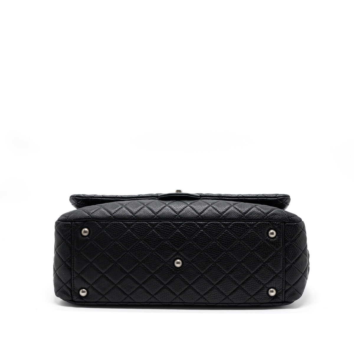 XXL CLASSIC TRAVEL FLAP CALFSKIN BLACK RUTHENIUM HARDWARE