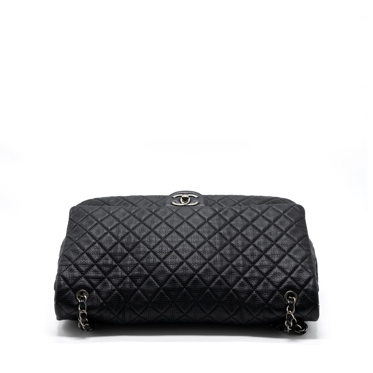XXL CLASSIC TRAVEL FLAP CALFSKIN BLACK RUTHENIUM HARDWARE