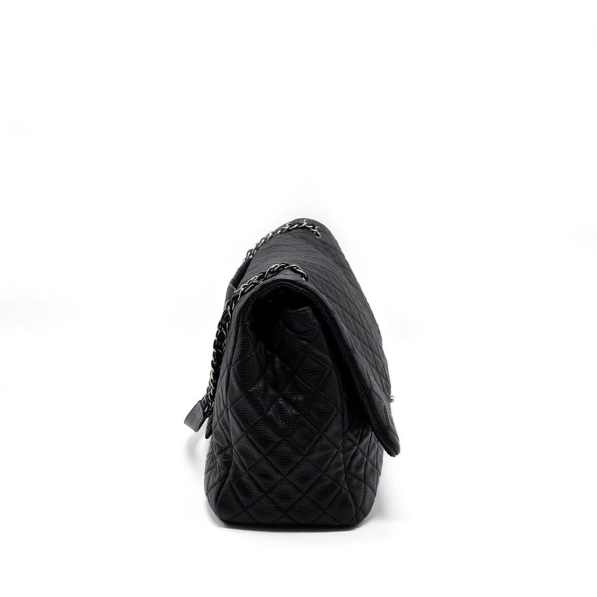 XXL CLASSIC TRAVEL FLAP CALFSKIN BLACK RUTHENIUM HARDWARE