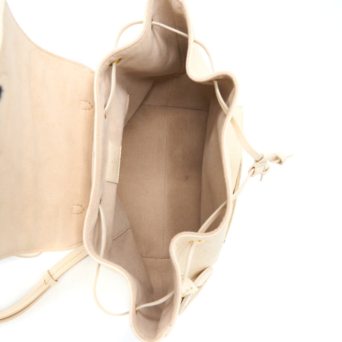 MONTSOURIS BACKPACK MONOGRAM EMPREINTE CREAM GHW