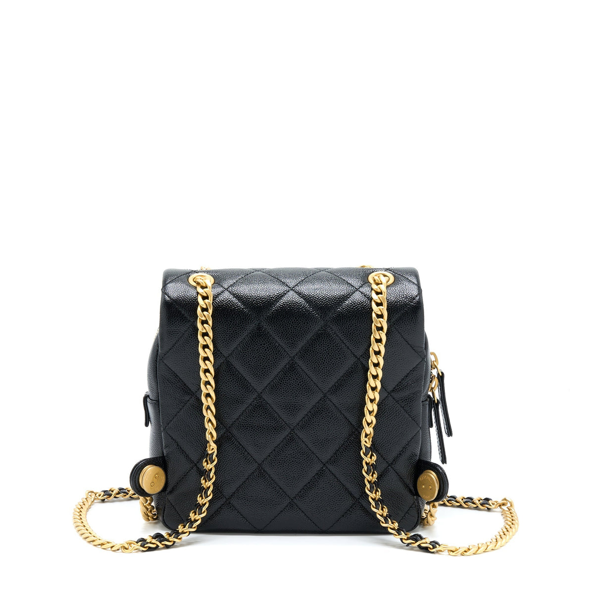 22P FLAP BACKPACK CAVIAR BLACK GHW (MICROCHIP)