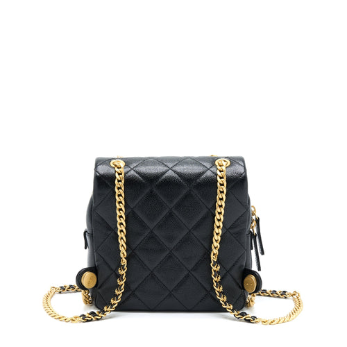 22P FLAP BACKPACK CAVIAR BLACK GHW (MICROCHIP)
